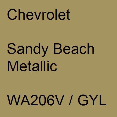 Chevrolet, Sandy Beach Metallic, WA206V / GYL.